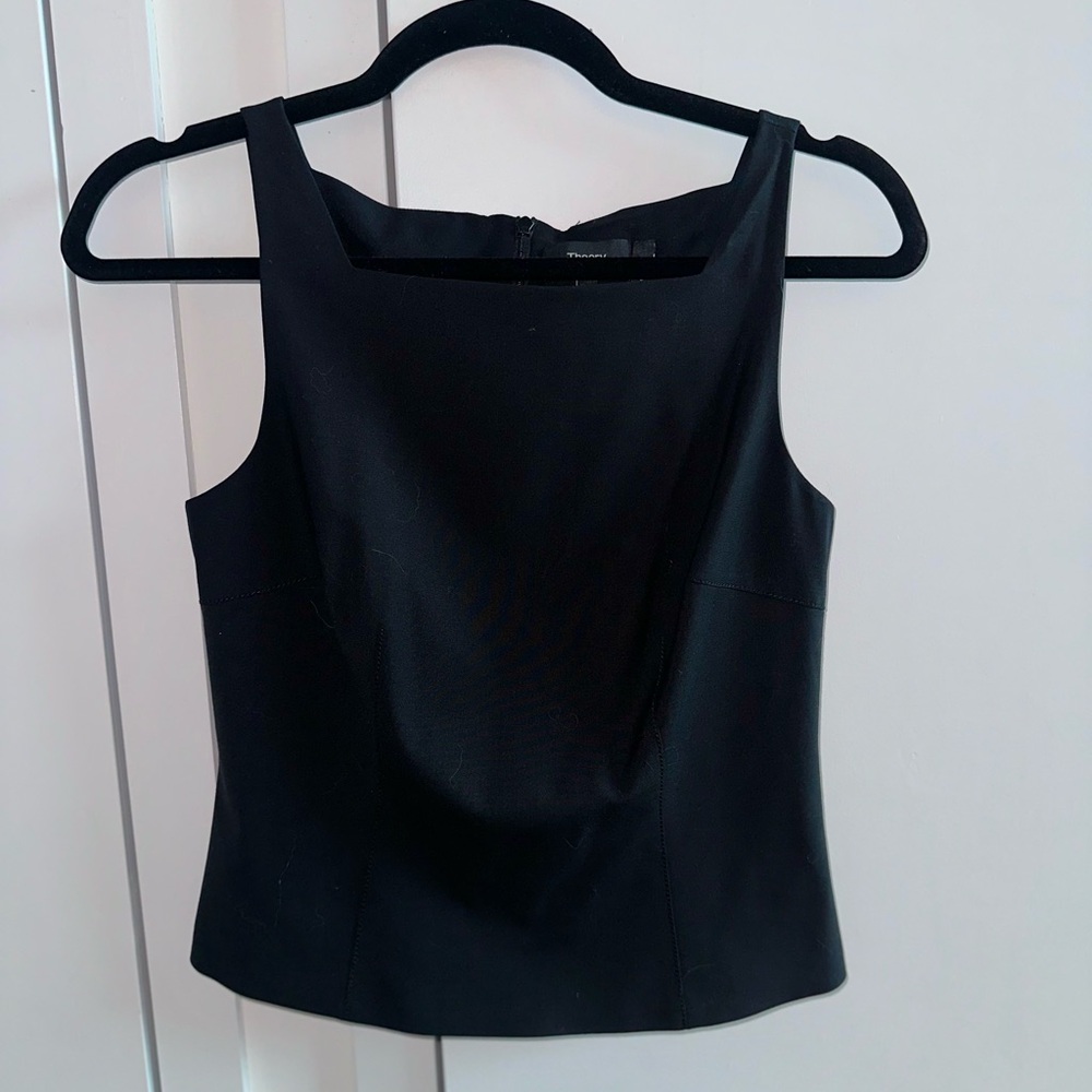 Theory Black Wool Tank Top